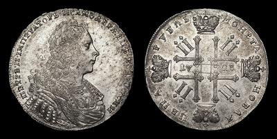 Рубль 1728 года. Тип 1728-1729 годов