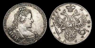 Рубль 1733 года. Тип 1731, 1733-1734 годов