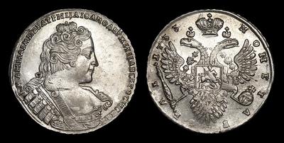 Рубль 1733 года. Тип 1731, 1733-1734 годов