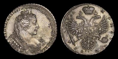 Рубль 1733 года. Тип 1733-1734 годов