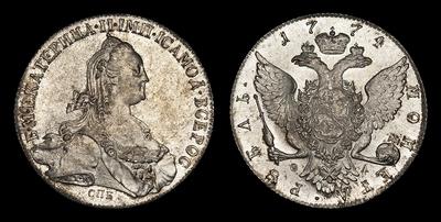 Рубль 1774 года, СПБ ТИ ФЛ
