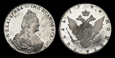 Рубль 1786 года, СПБ TI ЯА