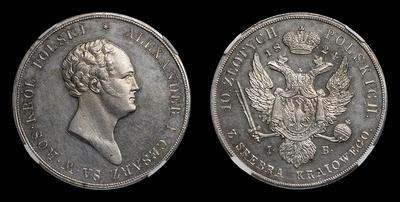 10 Злотых 1824 года, IB. Тип 1823-1825 годов