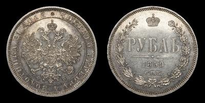 Рубль 1859 года, СПБ ФБ