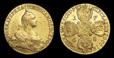10 Рублей 1768 года, СПБ TI. Тип 1766-1776 годов