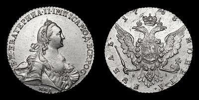 Рубль 1768 года, ММД EI
