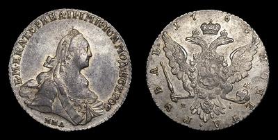 Рубль 1768 года, ММД EI