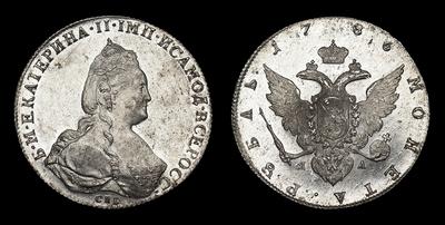 Рубль 1786 года, СПБ TI ЯА