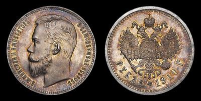 Рубль 1910 года, ЭБ