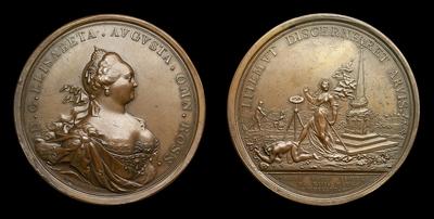 Медаль 1754 года “Прекращение межевых споров, 13 Мая 1754 года”