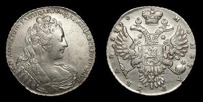 Рубль 1730 года. Тип 1730-1731, 1733-1734 годов