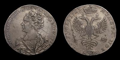Рубль 1725 года. Тип 1725-1726 годов, т.н. «Московский»