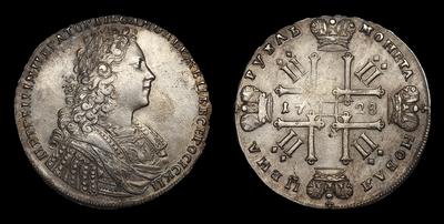 Рубль 1728 года. Тип 1728-1729 годов