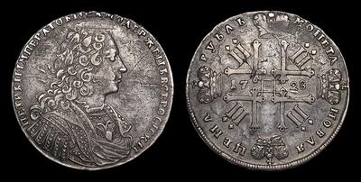 Рубль 1728 года. Тип 1728-1729 годов