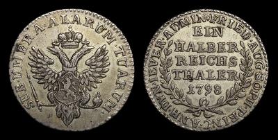 1/2 Талера 1798 года. Тип 1798 года. Монетный двор в Зильберхютте