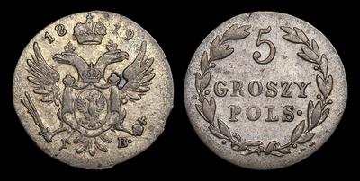 5 Грош 1819 года, IB. Тип 1816-1825 годов. Варшавский монетный двор