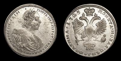 Полтина 1725 года, СПБ. Санкт-Петербургский монетный двор