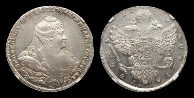 Рубль 1738 года. Красный монетный двор