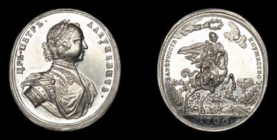 Медаль 1706 года «Битва при Калише, 18 октября 1706 года».