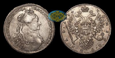 Рубль 1734 года, В. Кадашевский монетный двор