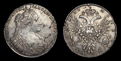 Полтина 1734 года. Кадашевский монетный двор