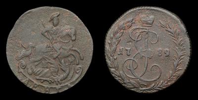 Денга 1789 года, КМ. Тип 1783-1795 годов. Сузунский монетный двор