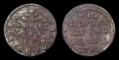 Грош 1761 года. Тип 1759-1761 годов. Кенигсбергский монетный двор