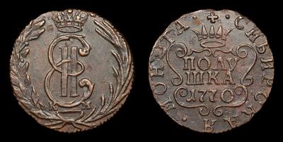 Полушка 1770 года, КМ 