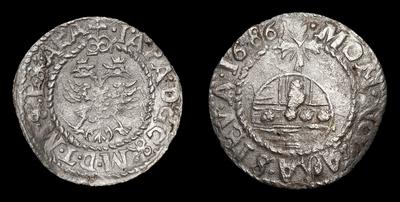 Чех 1686 года, т.н. «Севский». Монетный двор в г. Севске