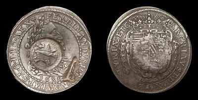 Ефимок 1655 года <br> Рейхсталер 1631 года. <br> Фердинанд II (1619-1637), Император Священной Римской Империи. <br> Австрия, Герцогство Штирия.