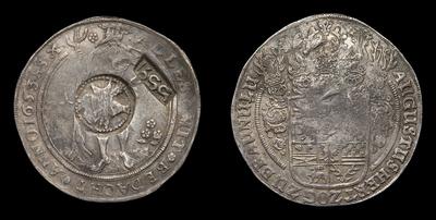 Ефимок 1655 года <br> Талер 1653 года. <br> Август Молодой (1635-1666), Герцог Брауншвейг-Вольфенбюттельский. <br> Нижняя Саксония, Вольфенбюттель.