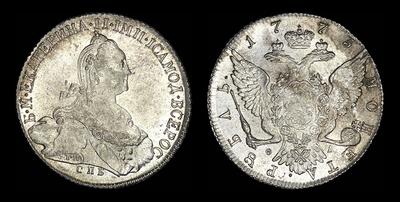Рубль 1773 года, СПБ-ТИ-ФЛ