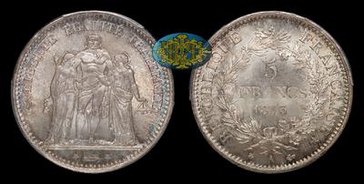 5 Франков 1873 года, А